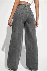 High Waist Chic Straight Relaxed Jeans