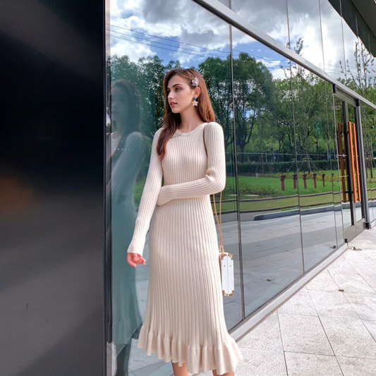 Julia Fashion - Designed Knitted Long Dress