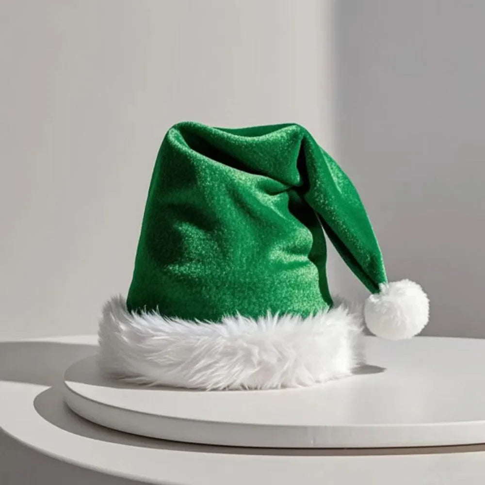 Green Christmas Santa Hats For Adults And Children Hat-L