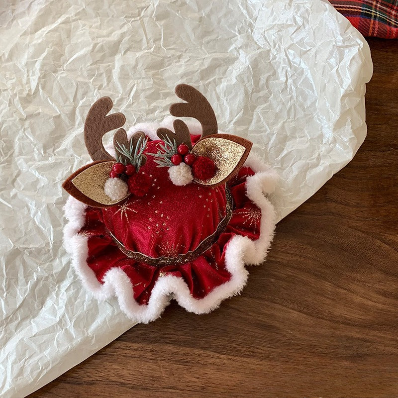 Christmas Plush Antler Cute Photo Festive Hair Accessory