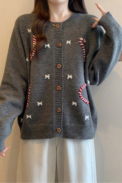 Soft Crochet Knit Christmas Cardigan