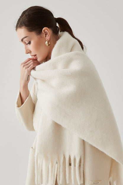 Wool Blend Blush Pink Christmas Scarf