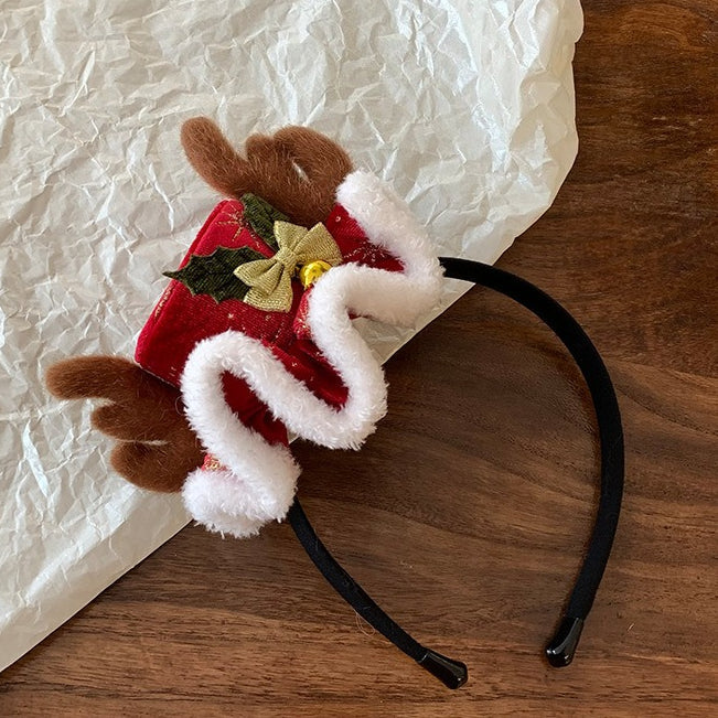 Christmas Plush Antler Cute Photo Festive Hair Accessory