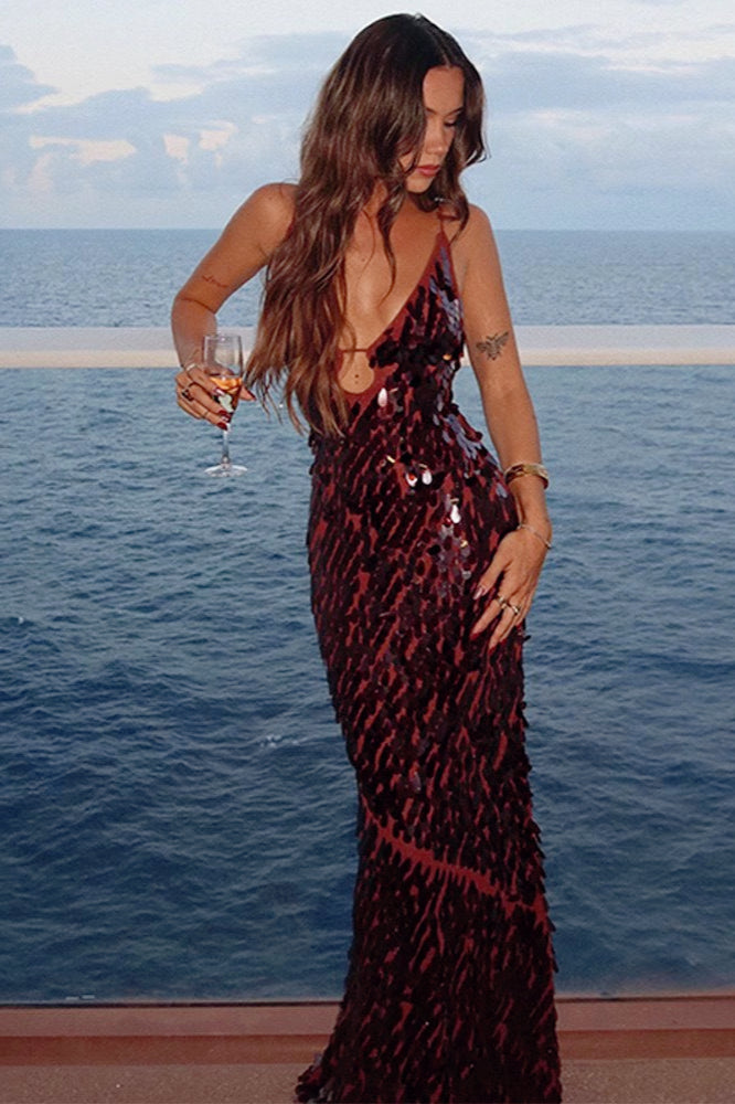 Low Cut Sleeveless Slip Dress