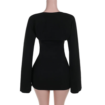 Midnight Muse Mini Dress - Black