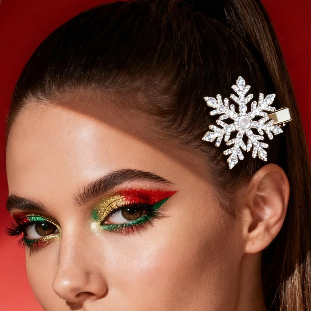 Rhinestone Reindeer Bow Festive Hair Accessory