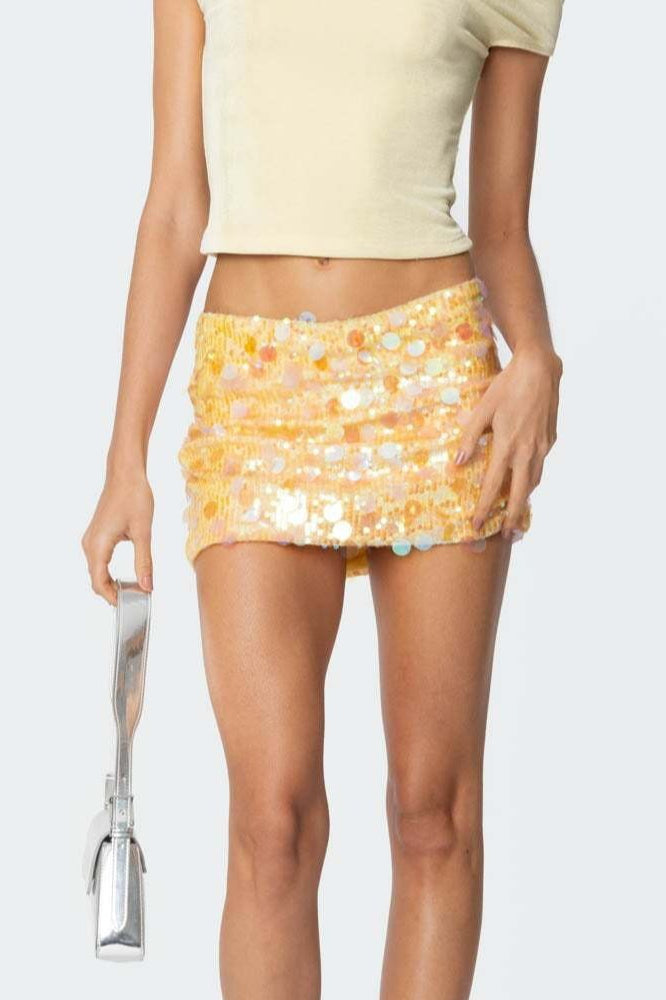 Sequin A-Line Bodycon Christmas Skirt