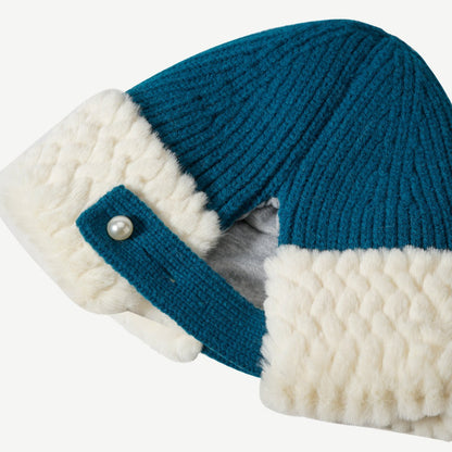 Reindeer Plush Knit Slouchy Christmas Hat