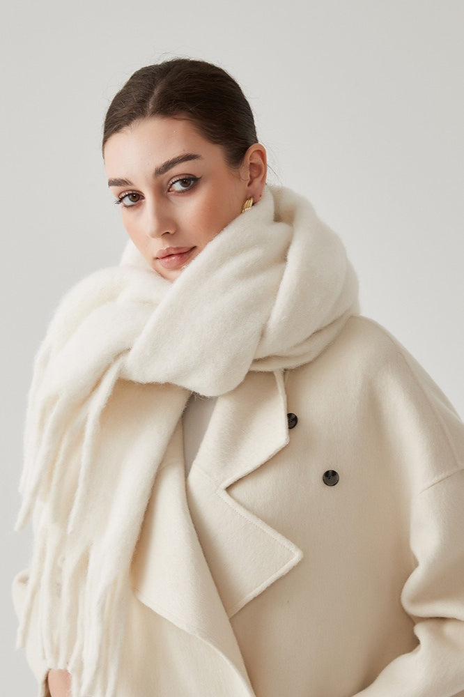 Wool Blend Blush Pink Christmas Scarf