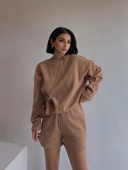 JuliaFashion-High Quality Hoodies Tracksuits 2 Piece Set