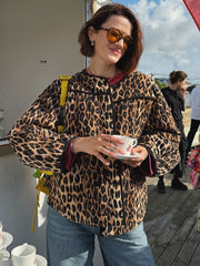 Winter Fashion Chic Stylish Leopard Print Jacket