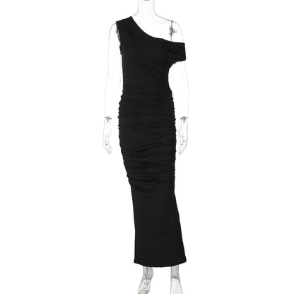 Mystical Off Shoulder Dress - Black