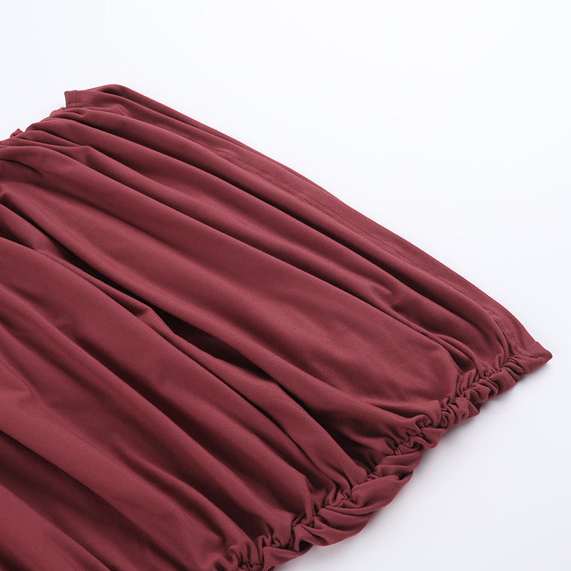 Ruby Radiance Dress-Maroon
