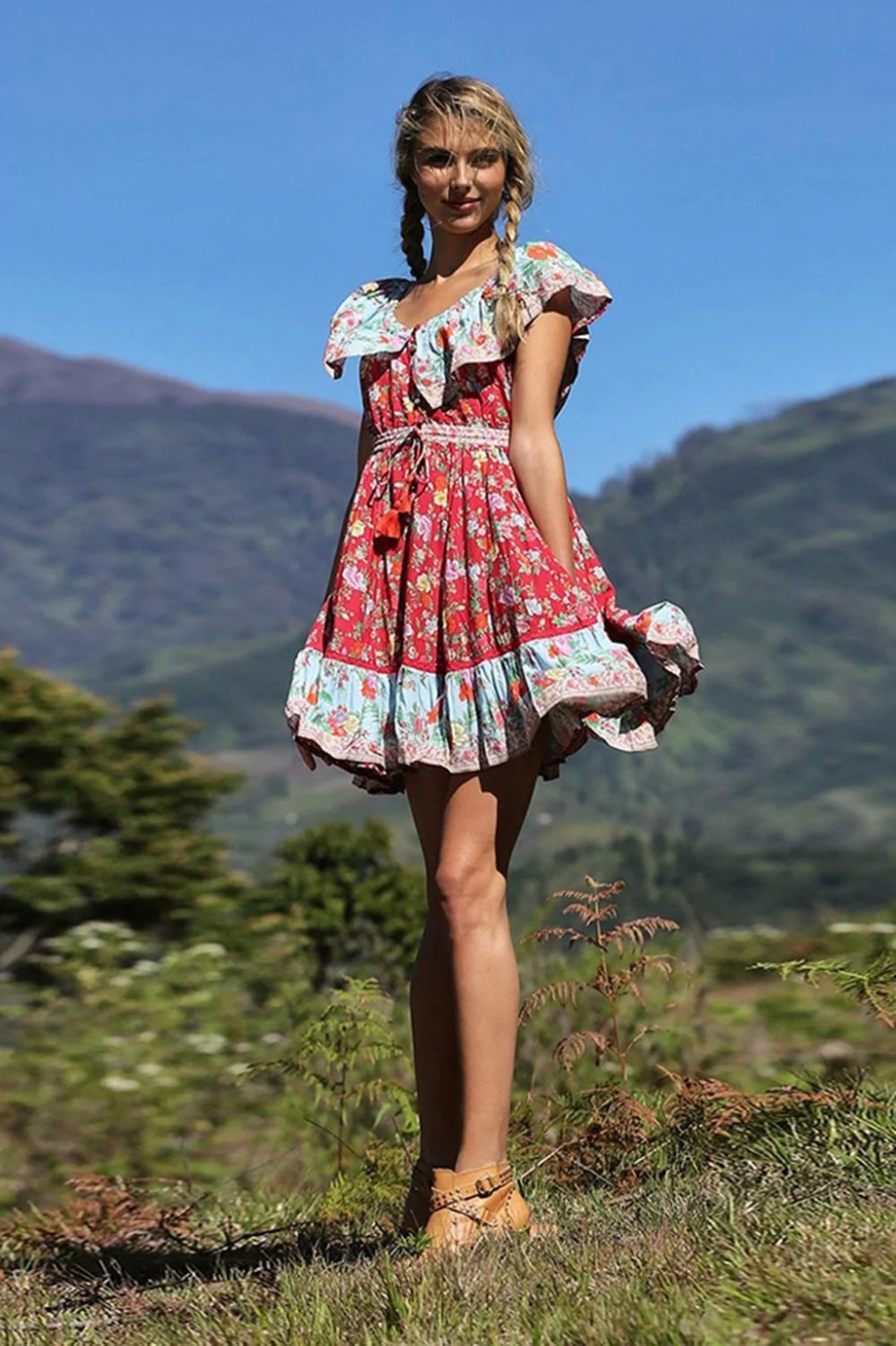 JuliaFashion-Elegant Ruffle Cute Summer Dress