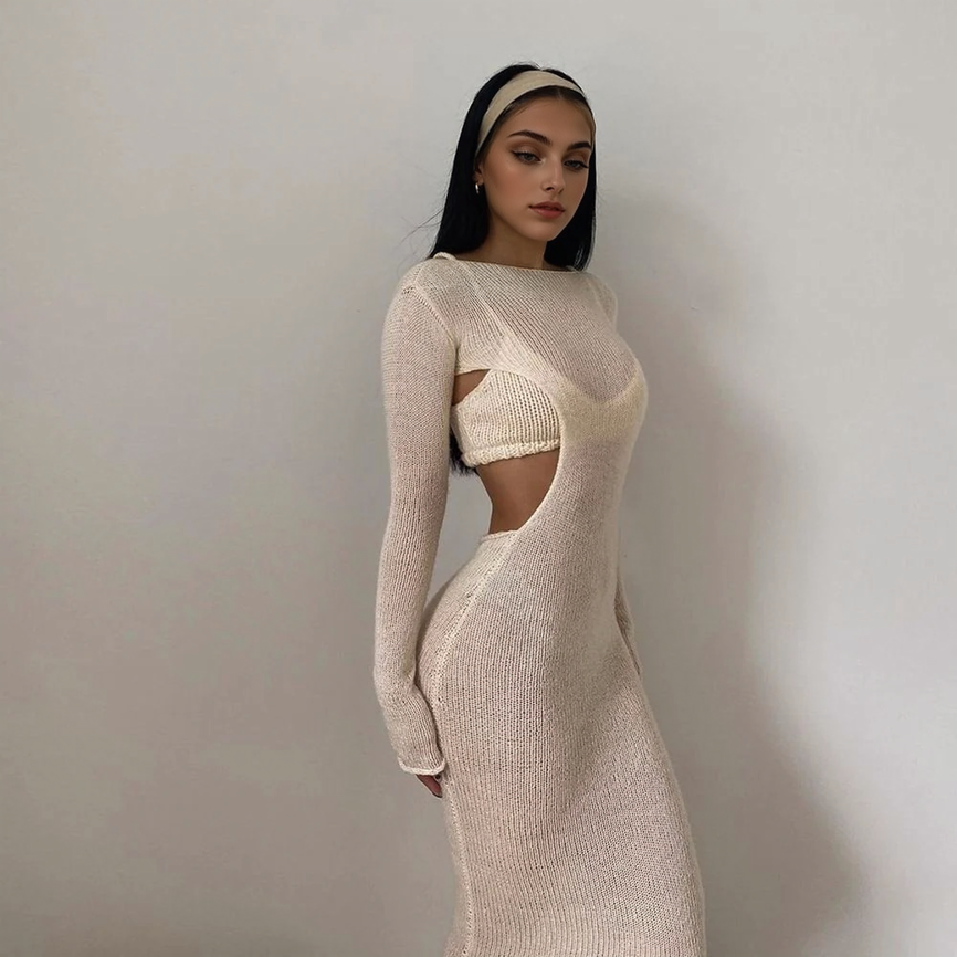 Julia Fashion - Knitted O Neck Dresses