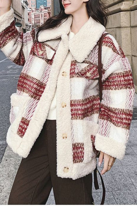Plaid Sherpa Christmas Outerwear