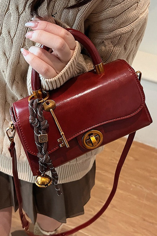 Red Square Mini Bag Handheld Shoulder Crossbody Bag