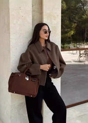 Timeless Woolen Lapel Jacket â€?Fall & Winter Essential