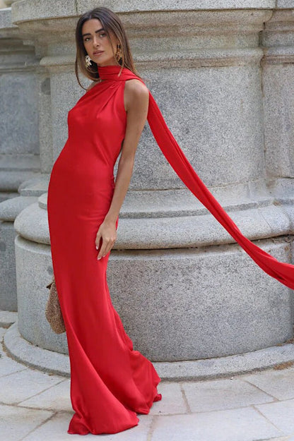 Backless Sash Tie Party Dress