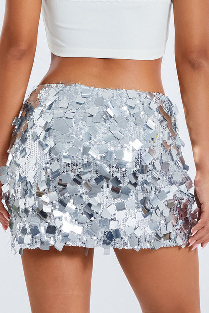 Sequin A-Line Bodycon Christmas Skirt