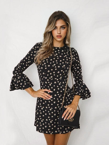 JuliaFashion - 2024 Take Me Places Floral Print Mini Dress