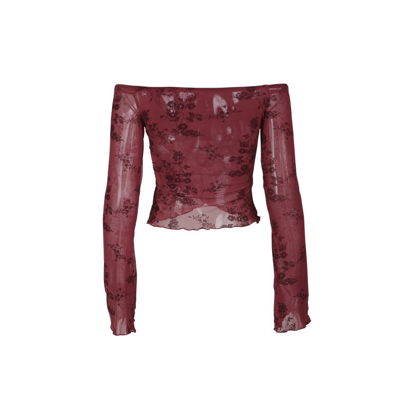 Rush Off-Shoulder Top-Maroon