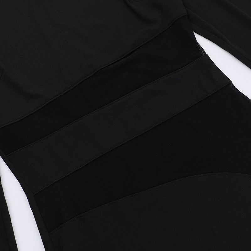 Nightfall Charm Dress-Black