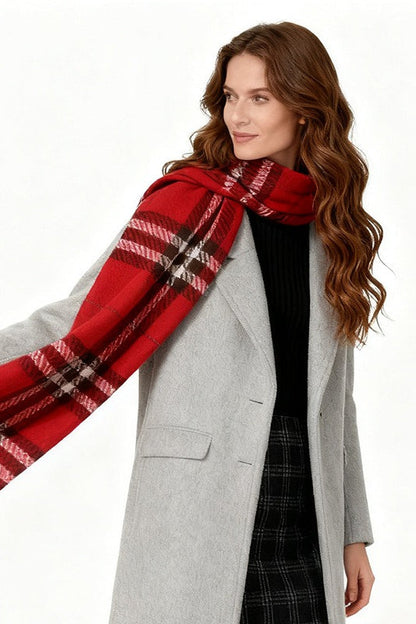 Checkered Warm Christmas Scarf
