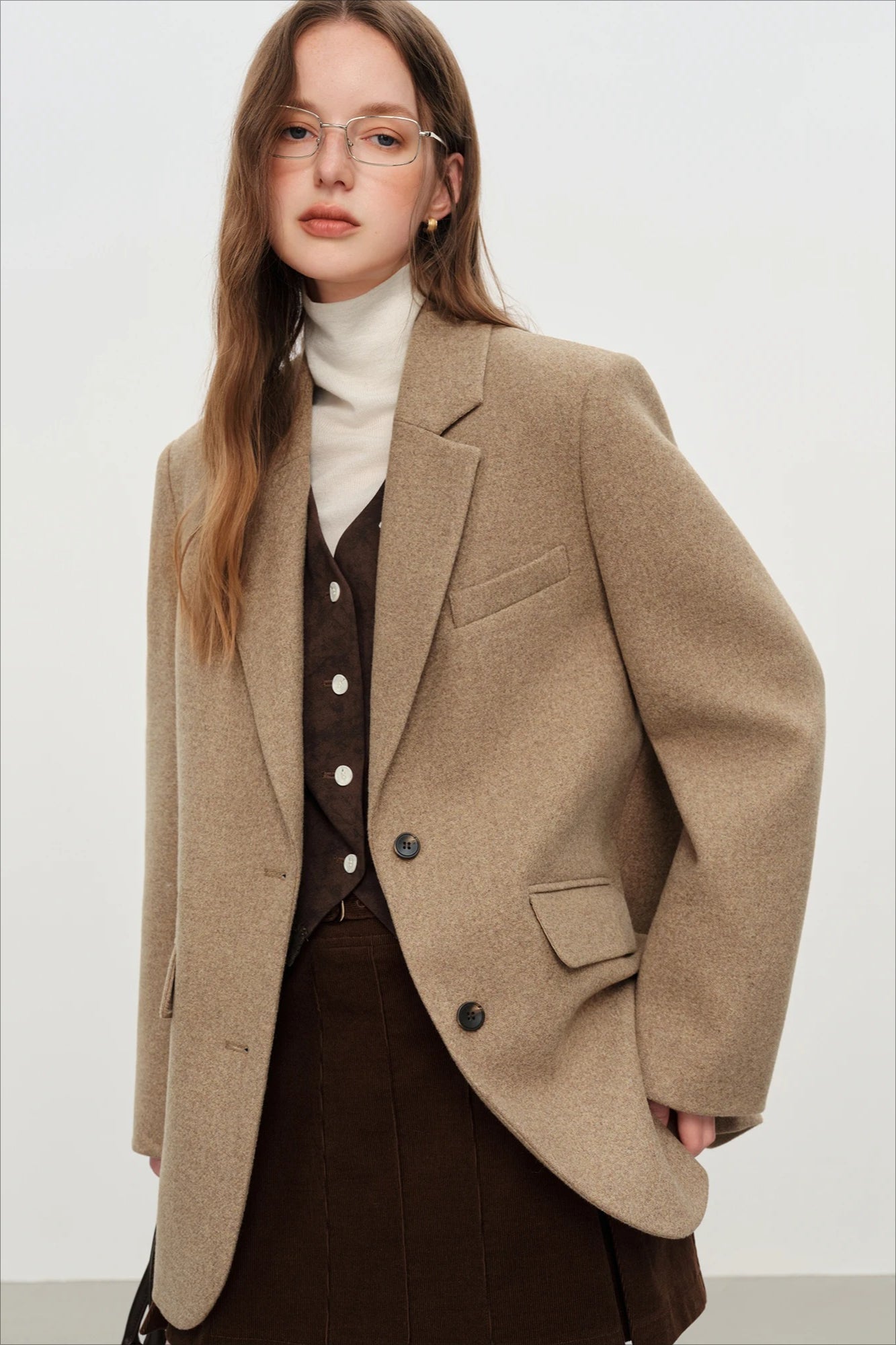 Retro Plaid Short Blazer Christmas Outerwear