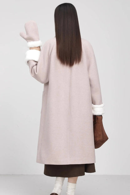 Retro Patchwork Horn Button Christmas Outerwear