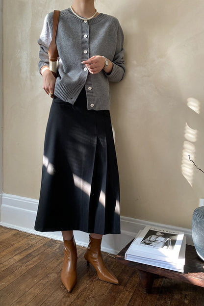 Jade Button Raglan Christmas Cardigan