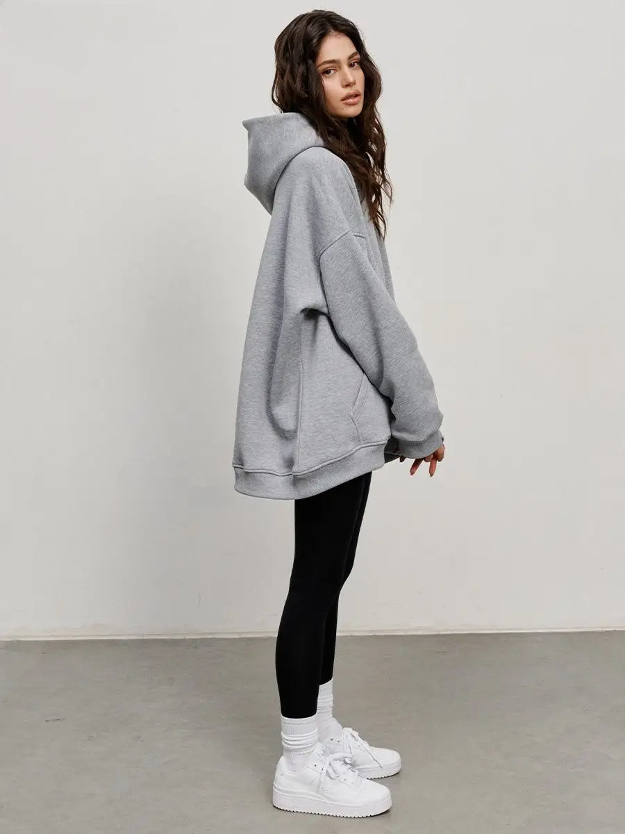 Thick Warm Fashion Stylish Oversized Fleece Sweatshirt