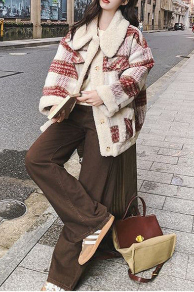 Plaid Sherpa Christmas Outerwear