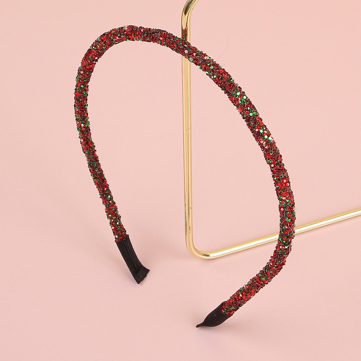 Christmas Rhinestone Glitter Red Green Party Hair Accessory