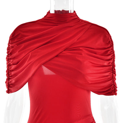 Deardorff Midi Dress - Red