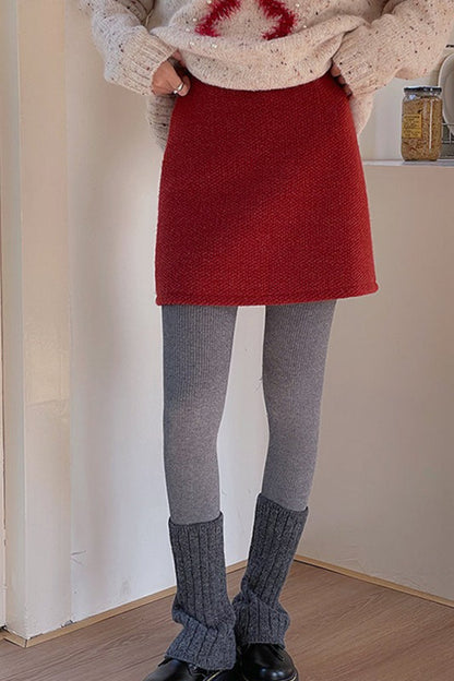 Tweed Mini Pencil Christmas Skirt