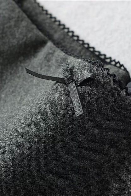 Lace Trimmed Plaid Bodycon Christmas Skirt