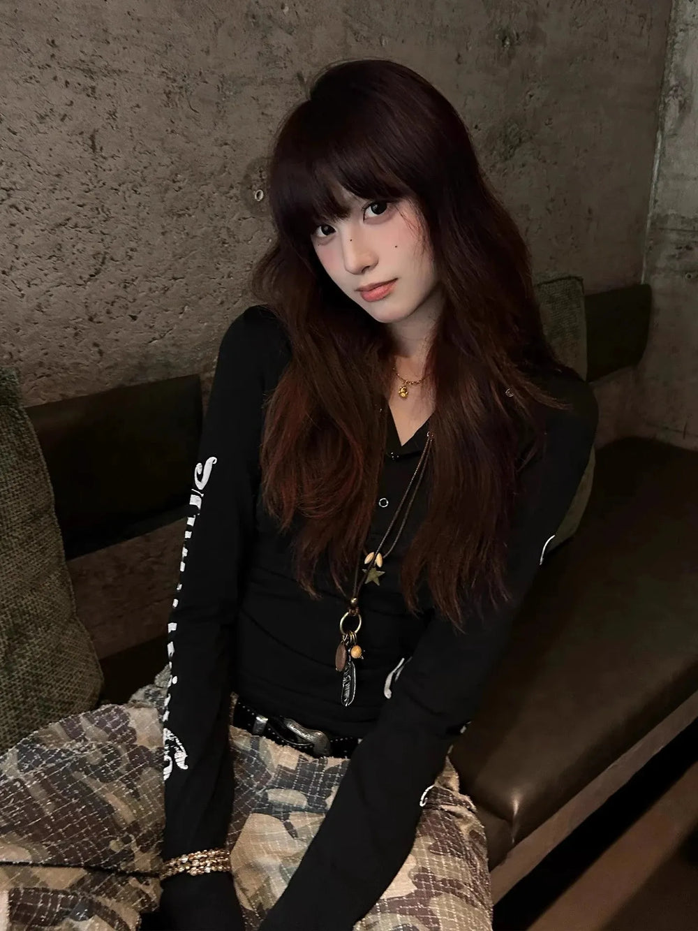 Acubi Hooded Graphic Top