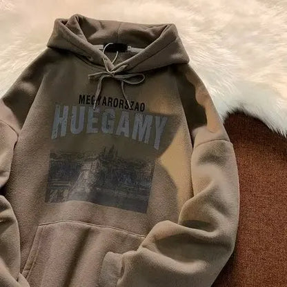 Trendy Loose Oversized American Retro Hoodie