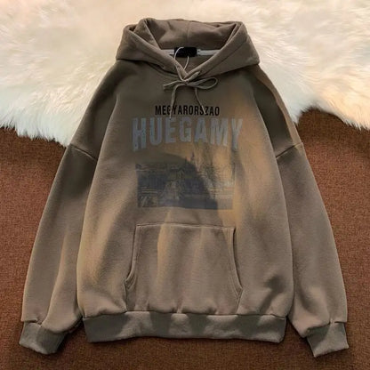 Trendy Loose Oversized American Retro Hoodie