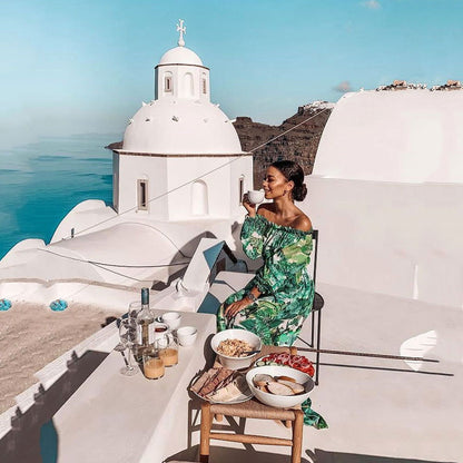 Arrival Dress Floral Print off Shoulder Slim Fit Slimming Office Dress