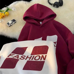 Printed Hip-Hop Street Hoodie