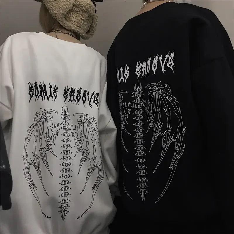 Punk Gothic Cool Oversized Streetwear Hoodie