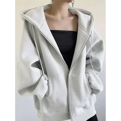 Thickened Warm Stylish Zip Up Hoodie