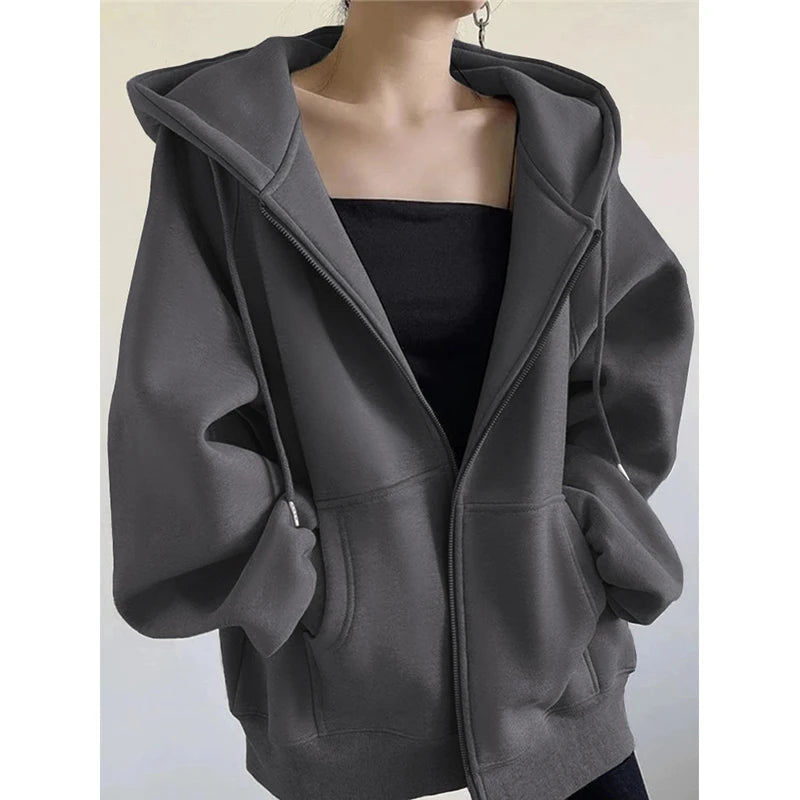 Thickened Warm Stylish Zip Up Hoodie