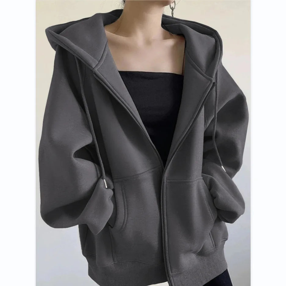 Thickened Warm Stylish Zip Up Hoodie