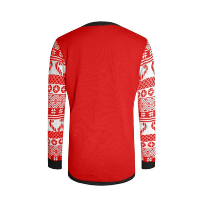 Ladies Cartoon Casual Loose Pullover Christmas Sweater Sweaters-L