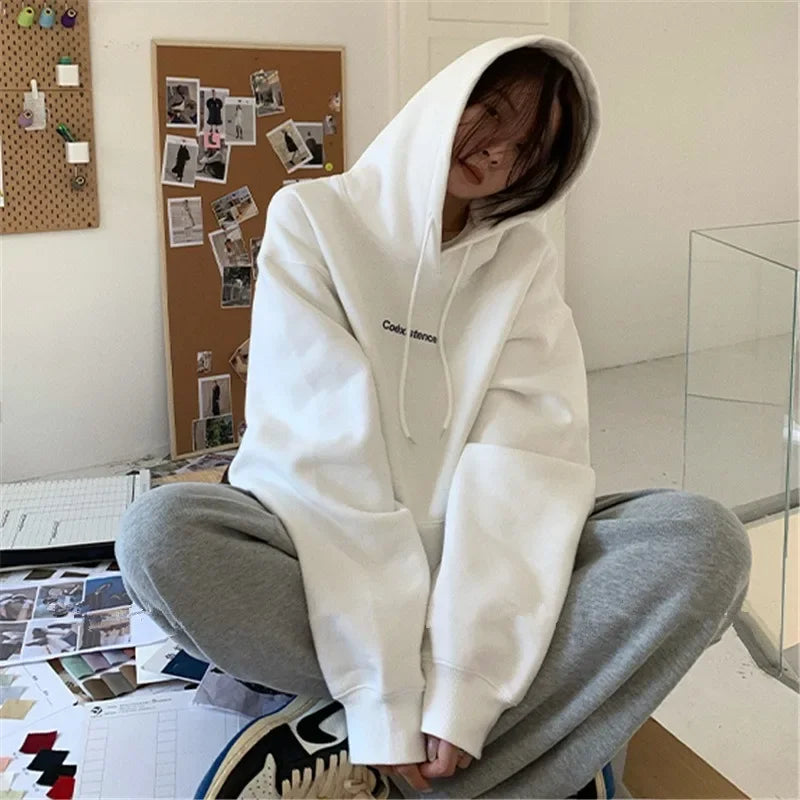 Warm Vintage Kpop Oversized Hoodie