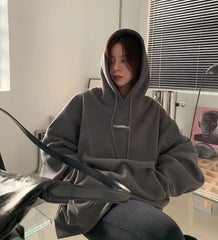 Warm Vintage Kpop Oversized Hoodie