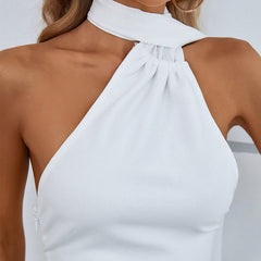 Dress Backless Skinny Sheath Scarf Dress Midi Dress for Girls